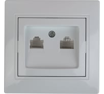 Информационная розетка Intro, 2xRJ45, СУ, Plano, антрацит 10/200/2000 Б0044576