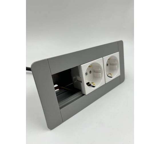 Встраиаемая модульная розетка Inrior на 2 EURO и свободные модули под стандарт Legrand 45x45 LD-03-80