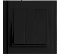 Выключатель Верона Черный трехклавишный Metronex Electric FVK020301CMT