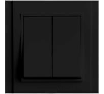 Выключатель Верона Черный двухклавишный Metronex Electric FVK020201CMT