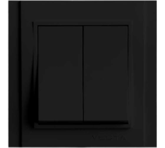 Выключатель Vesta Electric Verona Black двухклавишный FVK020201CMT