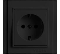 Розетка Metronex Electric Verona Black одинарная с заземлением FRZ00020102CMT
