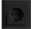 Розетка Metronex Electric Verona Black одинарная с заземлением FRZ00020102CMT 1