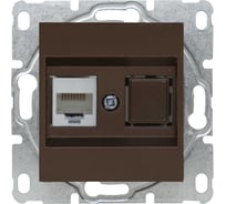 Розетка Metronex Electric Roma Choco для сетевого кабеля LAN без рамки FRZ00070040TKR