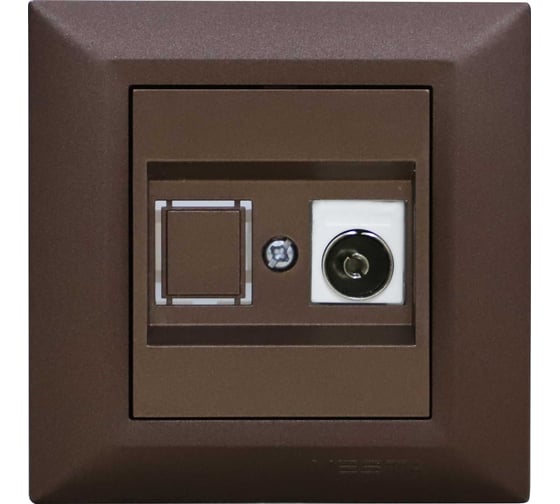 Розетка Vesta Electric Roma CHOCO для TV FRZTV010101TKR