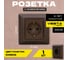 Розетка Metronex Electric Roma Choco одинарная с заземлением FRZ00010101TKR 2