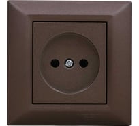 Розетка Metronex Electric Roma Choco одинарная без заземления FRZ00010102TKR