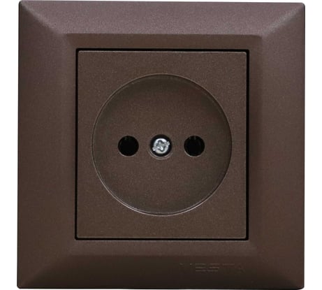 Розетка Metronex Electric Roma Choco одинарная без заземления FRZ00010102TKR