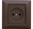 Розетка Metronex Electric Roma Choco одинарная без заземления FRZ00010102TKR 1
