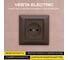 Розетка Metronex Electric Roma Choco одинарная без заземления FRZ00010102TKR 5