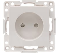 Механизм 1-местной розетки EKF PROxima Стокгольм, без заземления, 10А, белый, с защитными шторками EYR10-022-10