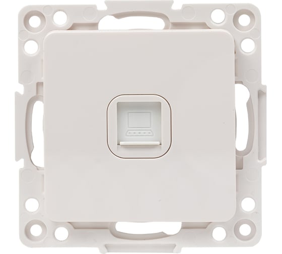 Механизм 1-местной розетки EKF PROxima Стокгольм, RJ-45, белый EYK01-035-10