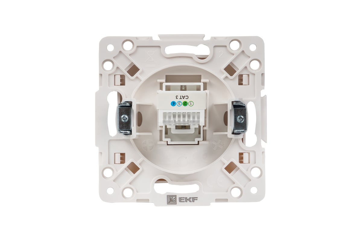 Механизм 1-местной розетки EKF PROxima Стокгольм, Phone, белый EYT01-034-10