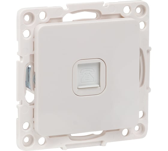 Механизм 1-местной розетки EKF PROxima Стокгольм, Phone, белый EYT01-034-10