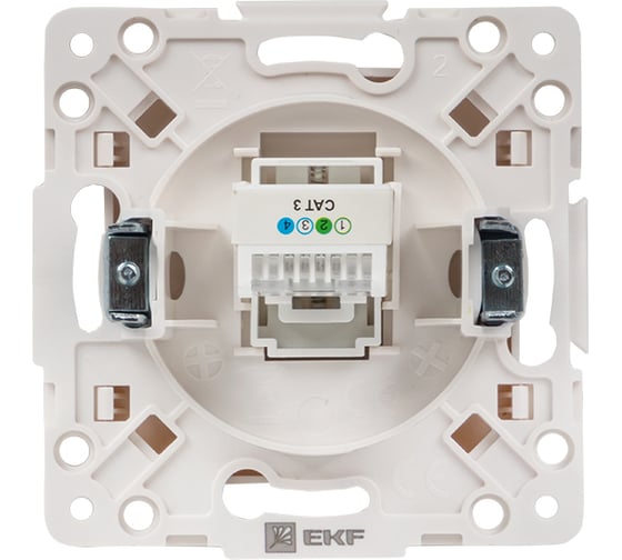 Механизм 1-местной розетки EKF PROxima Стокгольм, Phone, белый EYT01-034-10