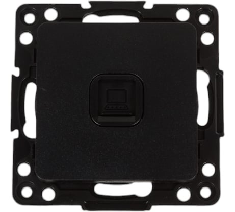 Механизм 1-местной розетки EKF PROxima Стокгольм, RJ-45, черный EZK01-035-10