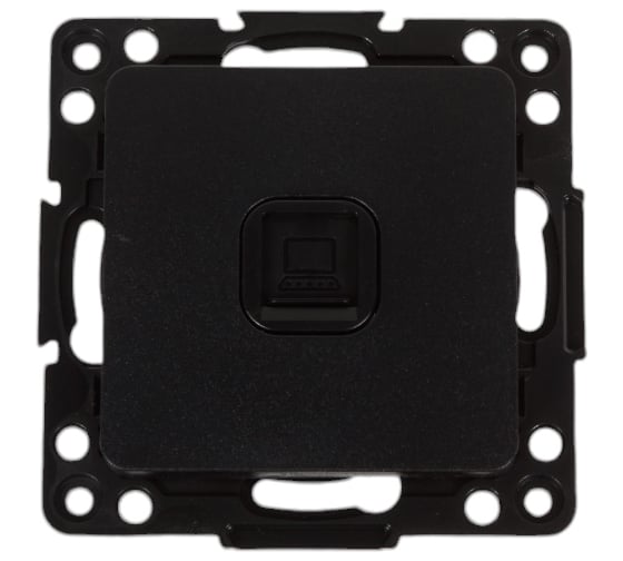 Механизм 1-местной розетки EKF PROxima Стокгольм, RJ-45, черный EZK01-035-10