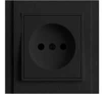 Розетка Metronex Electric Verona Black одинарная без заземления FRZ00020101CMT