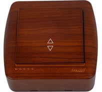 Проходной выключатель Lezard DEMET махагон 711-0500-105