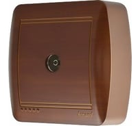 ТВ розетка Lezard DEMET оконечная махагон 711-0500-130