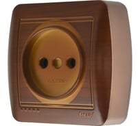 Розетка Lezard DEMET б/з махагон 711-0500-121