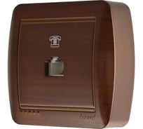 Телефонная розетка Lezard DEMET евро махагон 711-0500-137