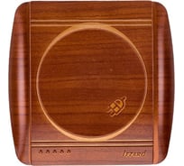 Розетка Lezard DEMET с/з с крышкой махагон 711-0500-123