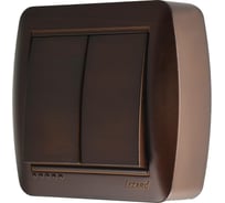 Двойной выключатель Lezard DEMET маун 711-0400-101
