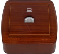 Компьютерная розетка Lezard DEMET махагон 711-0500-139