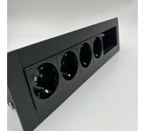 Встраиаемая модульная розетка Inrior на 4 EURO и свободные модули под стандарт Legrand 45x45 LD-06-20