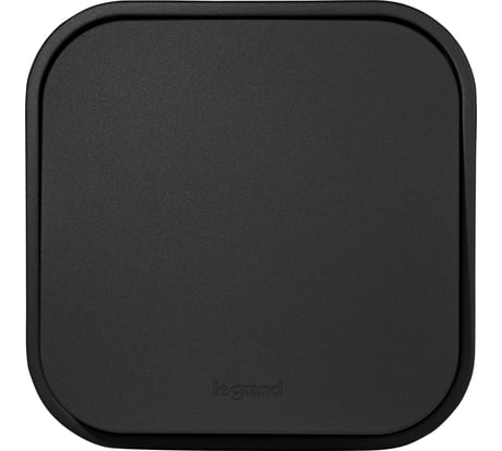 Переключатель одноклавишный Legrand Quteo IP20 10A 250В винтовые зажимы - черный матовый 782477