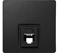 Телефонная розетка Simon RJ11, 4 контакта, S73 Loft, графит 73480-62