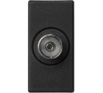 Розетка TV Simon ТВ одиночная, 1/2 К45, под пайку, мама, графит K102B-14