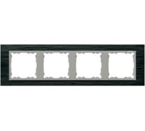 Рамка Simon декоративная, 4 поста, S82 Nature, Камень, сланец-алюминий 82947-63