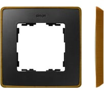 Рамка Simon декоративная, 3 поста, Select, S82 Detail, графит-латунь 8201630-247