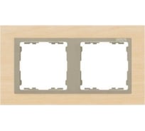 Рамка Simon декоративная, 2 поста, S82 Nature, Дерево, клён-шампань 82927-68