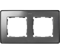 Рамка Simon декоративная, 2 поста, Select, S82 Detail, алюминий-графит 8201620-293