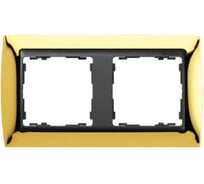 Рамка Simon декоративная, 2 поста, S82, золото-графит 82824-66