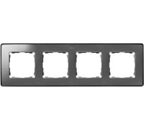 Рамка Simon декоративная, 4 поста, Select, S82 Detail, алюминий-графит 8201640-293