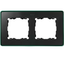 Рамка Simon декоративная, 2 поста, Select, S82 Detail, графит-зеленый металлик 8201620-250