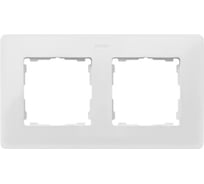 РамкаSimon  декоративная, 2 поста, Original, S82 Detail, белый-серый 8200620-030
