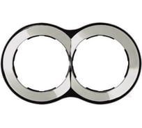 Рамка Simon декоративная, 2 поста, круг в круге, S88, хром 88620-33