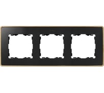 Рамка Simon декоративная, 3 поста, Select, S82 Detail, графит-дерево Бук 8201630-271