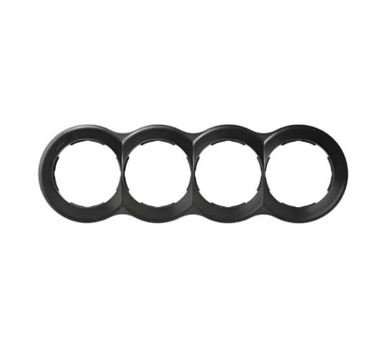 Рамка Simon декоративная, 4 поста, круг в круге, S88, графит 88640-38 1