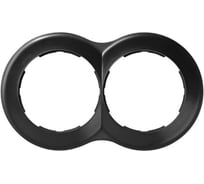 Рамка Simon декоративная, 2 поста, круг в круге, S88, графит 88620-38