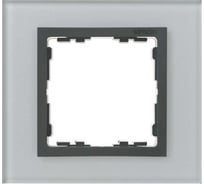 Рамка Simon декоративная, 1 пост, S82 Nature, Стекло, серый-графит 82817-35