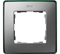 Рамка Simon декоративная, 1 пост, Select, S82 Detail, алюминий-зеленый металлик 8201610-253