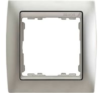 Рамка Simon декоративная, 1 пост, S82, алюминий-алюминий 82914-33