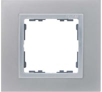 Рамка Simon декоративная, 1 пост, S82 Nature, Металл, алюминий-алюминий 82917-33