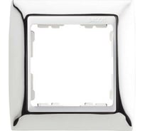 Рамка Simon декоративная, 1 пост, S82, хром-белый 82614-63